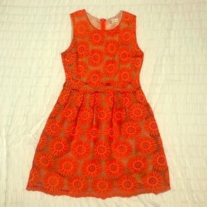 Altar’d State Bright Orange Sunflower Dress